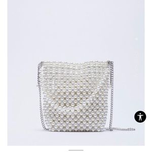 Zara Pearl Mini Bucket Bag 💕
